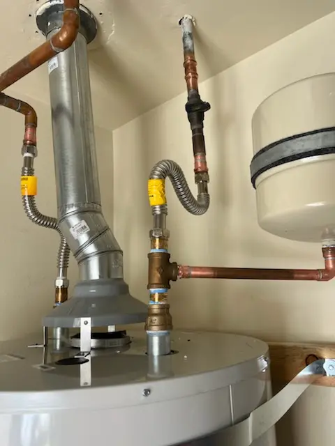 Water heater installation and plumbing repair in August